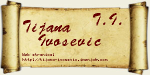 Tijana Ivošević vizit kartica